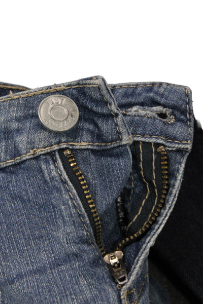 KUT from the Kloth, Women Ankle Straight Jeans Blue High Rise Button Size 2P