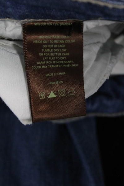 KUT from the Kloth, Women Ankle Straight Jeans Blue High Rise Button Size 2P