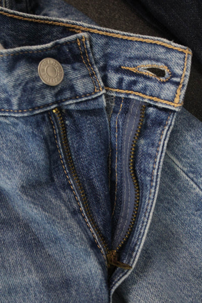 Levis Unisex Bermuda Shorts Blue 100% Cotton Button Closure Size 26