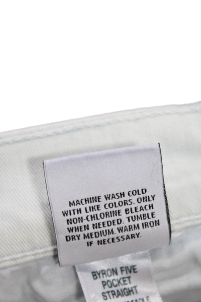 Hudson Mens Light Blue High Rise Straight Jeans Size 30