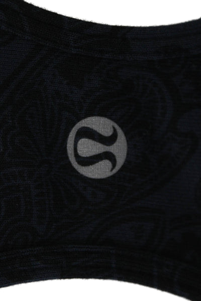 Lululemon Womens Black Paisley Nylon Round Neck Tank Sleeveless Size 6