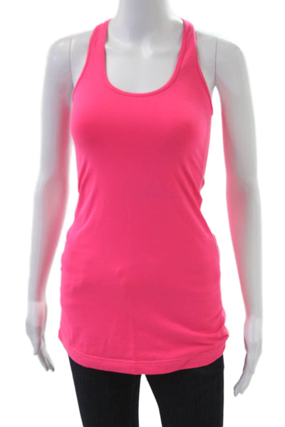 Lululemon Women Pink Sleeveless Round Neck Nylon Tank Size 6