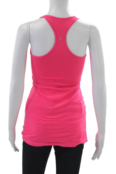 Lululemon Women Pink Sleeveless Round Neck Nylon Tank Size 6