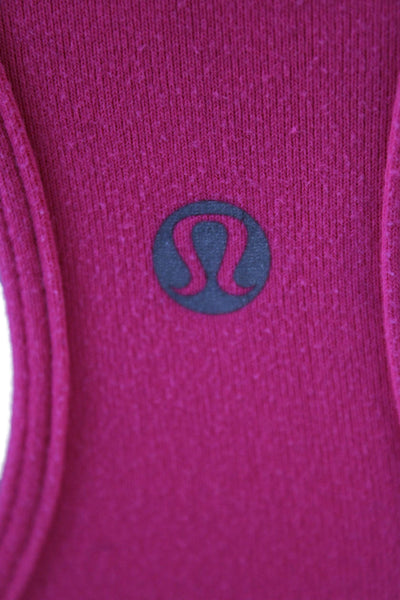 Lululemon Women Pink Sleeveless Round Neck Nylon Tank Size 6