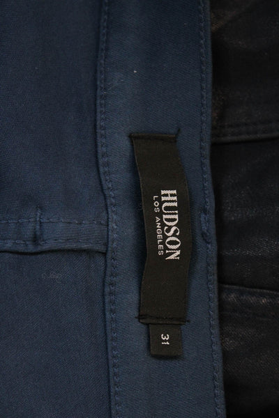 Hudson Women Ankle Cropped Black Pants Size 31