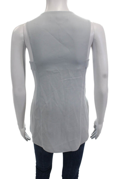 BCBG Max Azria Women Light Blue Basic Tank Solid Sleeveless Size XS