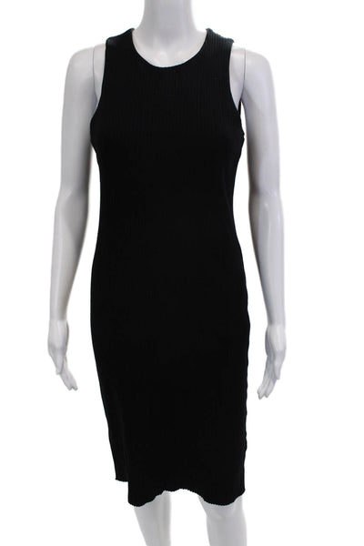 Club Monaco Women Bodycon Tank Dress Black Sleeveless Long Petites Size S