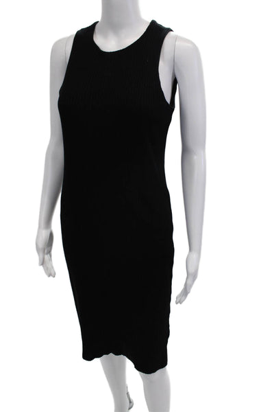 Club Monaco Women Bodycon Tank Dress Black Sleeveless Long Petites Size S