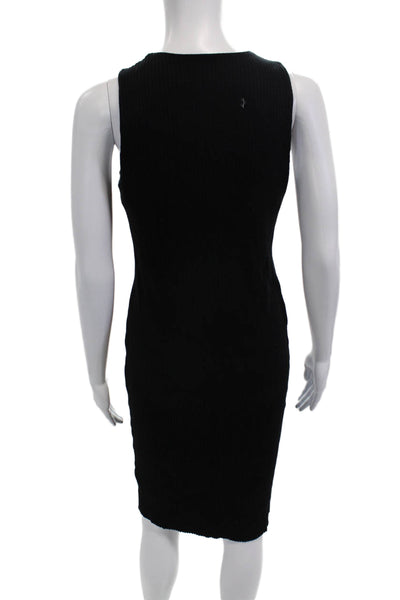 Club Monaco Women Bodycon Tank Dress Black Sleeveless Long Petites Size S