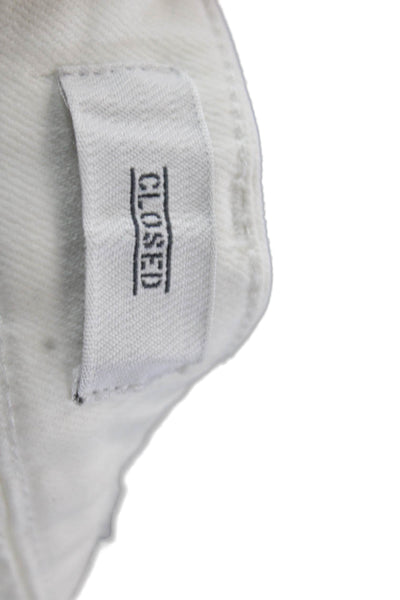 Closed, Women Cropped Ankle Jeans White Low Rise Size 27