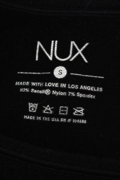 Nux Women Cropped Square Neck Tank Sleeveless Black Size S