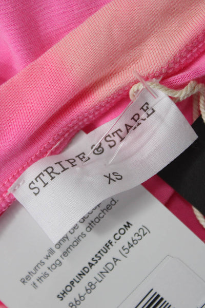 Stripe & Stare Women Bodysuit Long Sleeve Crew Neck Solid Modal Size XS