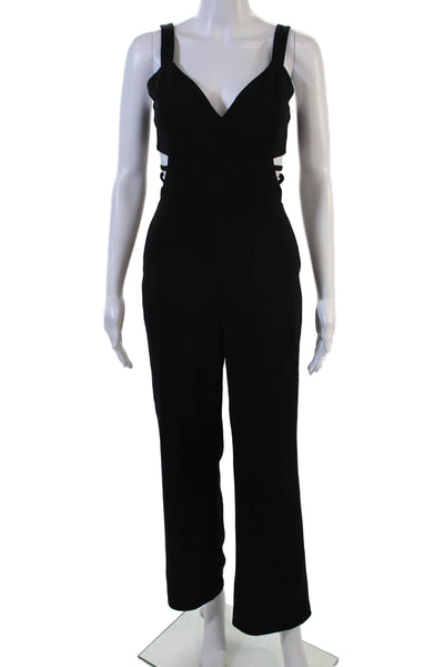 Adelyn Rae Women Sleeveless V-Neck Black Jumpsuit Size XS