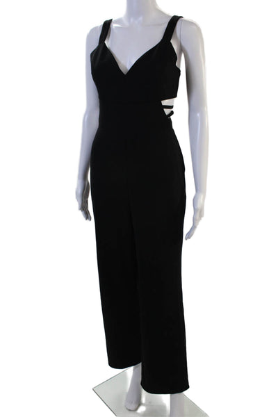 Adelyn Rae Women Sleeveless V-Neck Black Jumpsuit Size XS