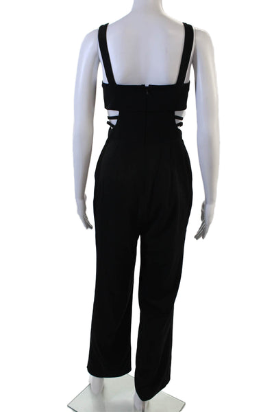 Adelyn Rae Women Sleeveless V-Neck Black Jumpsuit Size XS