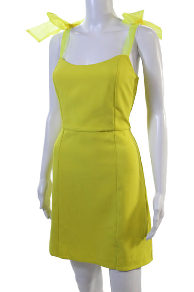 Adelyn Rae, Womens Mini Sundress Yellow Square Neck Sleeveless Size M
