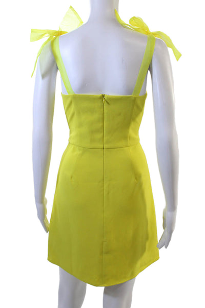 Adelyn Rae, Womens Mini Sundress Yellow Square Neck Sleeveless Size M