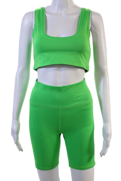 Terez Unisex Green Biker Shorts Size M