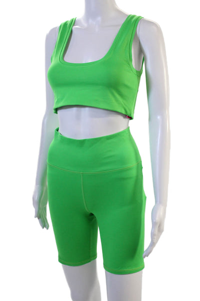 Terez Unisex Green Biker Shorts Size M