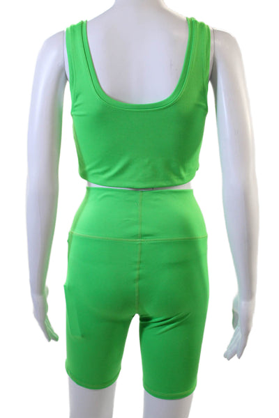Terez Unisex Green Biker Shorts Size M