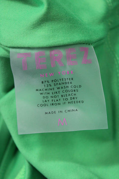 Terez Unisex Green Biker Shorts Size M