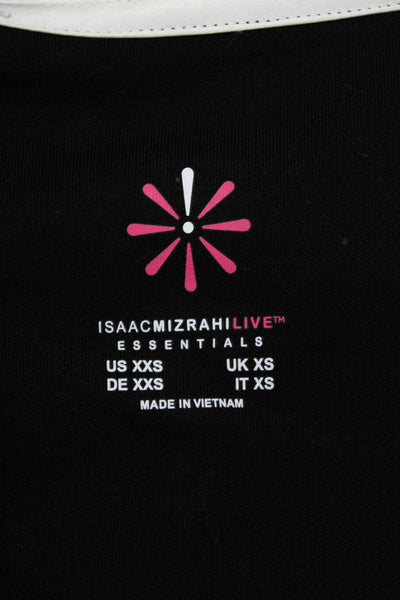 Isaac Mizrahi Women Cardigan Black V-Neck Button Long Sleeve Size 2XS