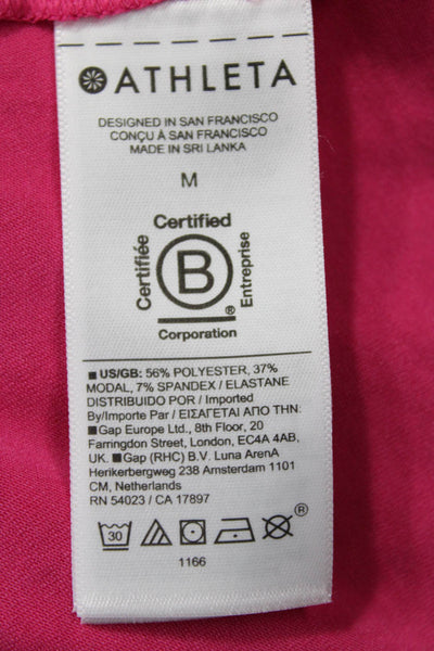 Athleta Womens Basic Pink Long Sleeve Top Size M