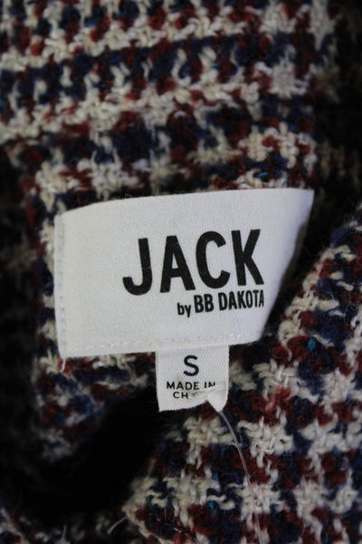 Jack by BB DAKOTA, Womens Blue Check Collared Button Jacket Size S
