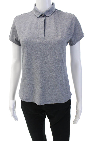 Outdoor Voices Women Gray Collared Short Sleeve Polo Size S