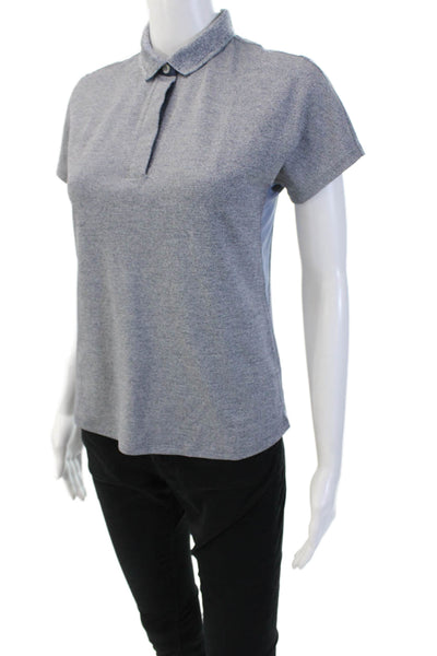 Outdoor Voices Women Gray Collared Short Sleeve Polo Size S
