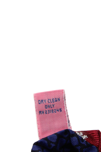Vineyard Vines Men's Geometric Print Classic Silk Neck Tie Red One Size