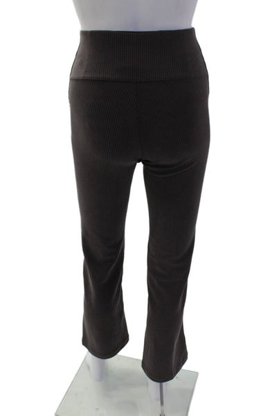 Lululemon Women Striped Dark Gray Jogger Sweatpants Drawstring Size 2