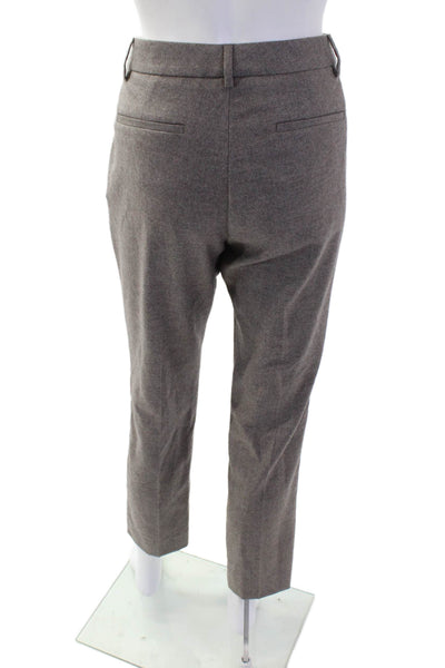 Peserico Unisex Ankle Cropped Dress Pants Gray Polyester Hook & Eye Size 8
