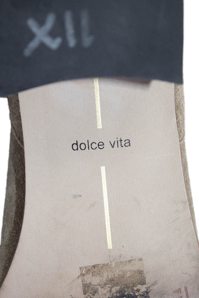 Dolce Vita Womens Suede Back Zipper Ankle Boots Brown Size 9.5