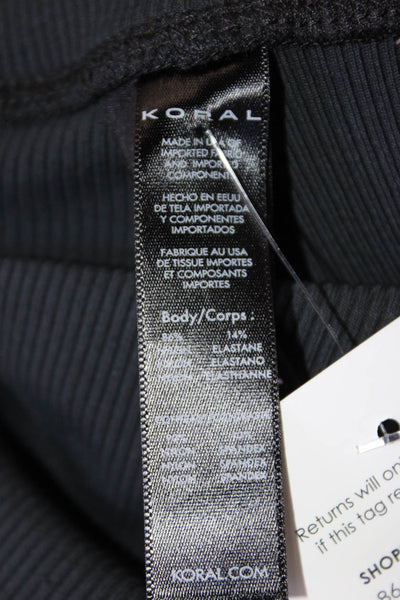 Koral Unisex Black Biker Shorts Zip Closure Size XS
