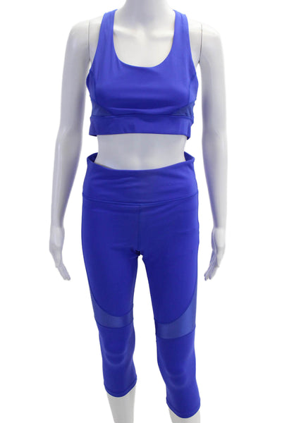 ALALA Womens Capri Leggings Blue Sports Size XS