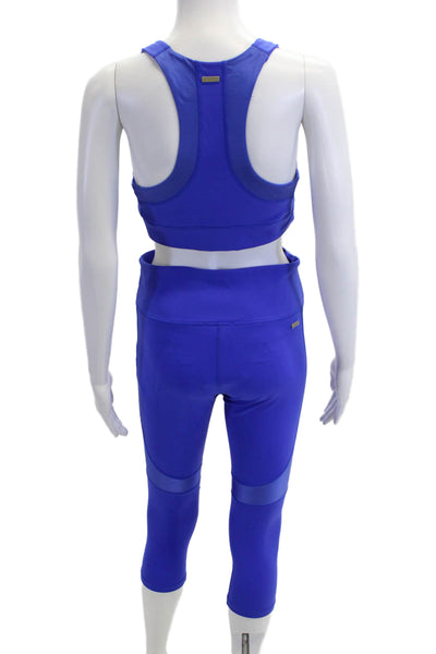 ALALA Womens Capri Leggings Blue Sports Size XS