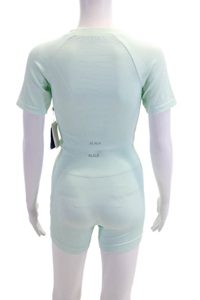 ALALA Unisex Biker Shorts Light Blue Size S