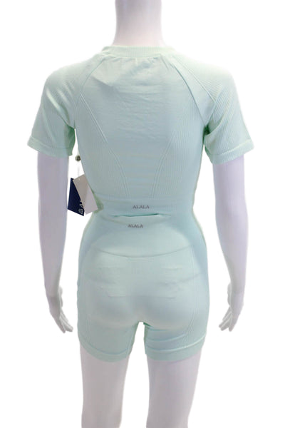 ALALA Unisex Biker Shorts Light Blue Size M