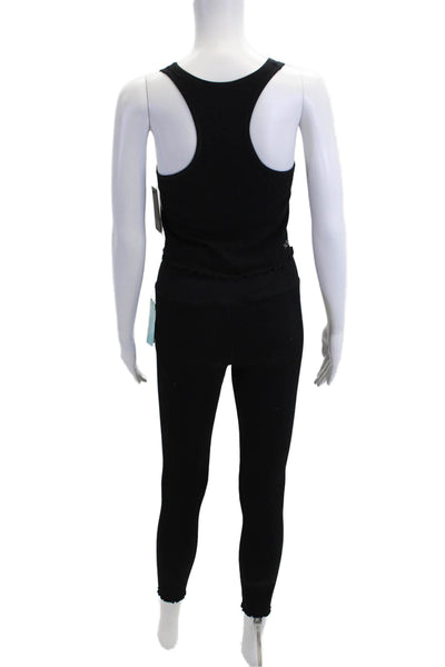 Nux Womens Black Ankle Leggings Size M