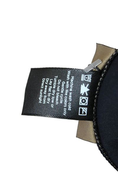 ALALA Womens Color Block Double Strap Detail Sports Bra Black Size M