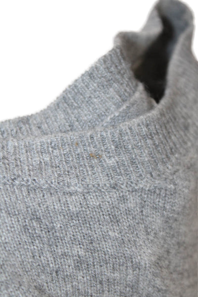Chinti & Parker Unisex Gray Cashmere Pullover Crew Heart Graphic Size XS