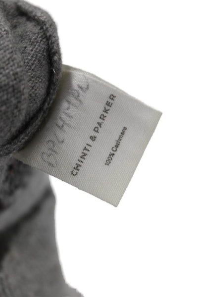 Chinti & Parker Unisex Gray Cashmere Pullover Crew Heart Graphic Size XS