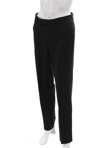 Calvin Klein Unisex Dress Pants Black Button Size 18