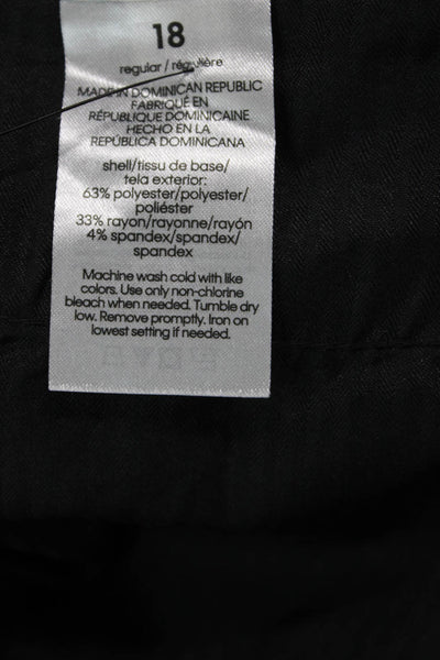 Calvin Klein Unisex Dress Pants Black Button Size 18