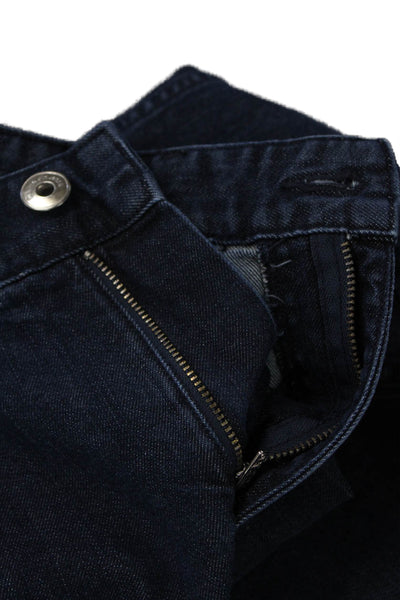 Calvin Klein Mens Straight Jeans Dark Blue Button Closure Size 32