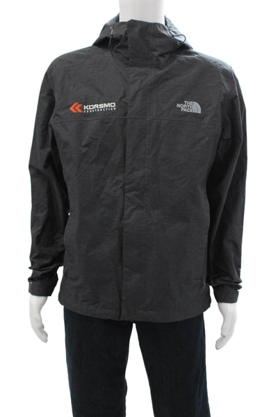 The North Face Mens Rain Jacket Dark Gray Size M