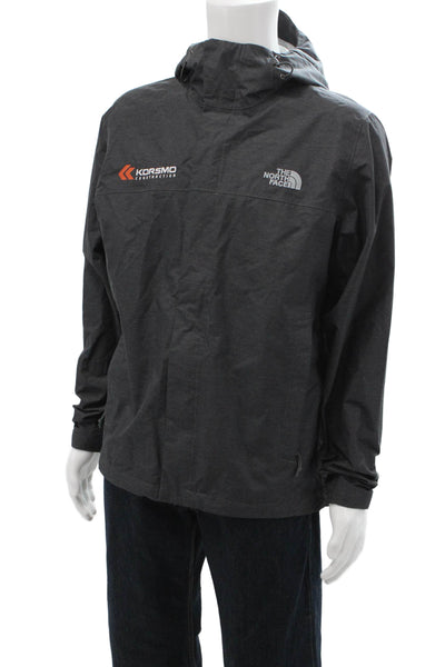 The North Face Mens Rain Jacket Dark Gray Size M