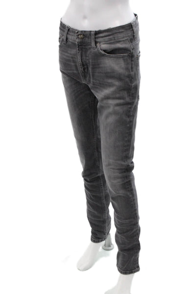 7 For All Mankind Mens Skinny Dark Gray Jeans Cotton Elastane High Rise Size 31