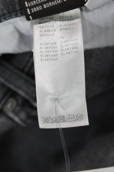 7 For All Mankind Mens Skinny Dark Gray Jeans Cotton Elastane High Rise Size 31